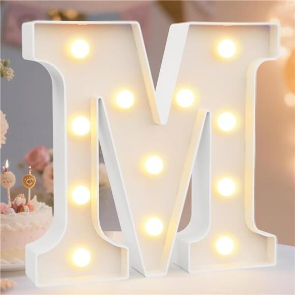 LED Marquee Letter Lights Alphabet Sign Battery Operated Home Party Wedding Deco - Picture 1 of 7